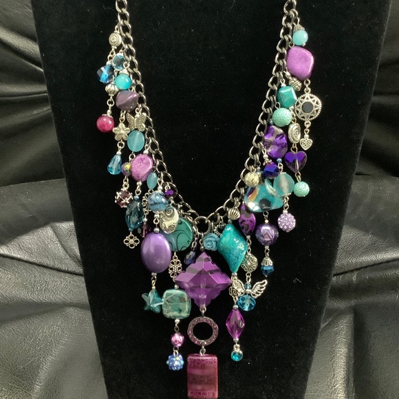 ART BY AMY LABBE New Gorgeous Necklace 13.5"long +2.5" extended chain - Picture 4 of 7